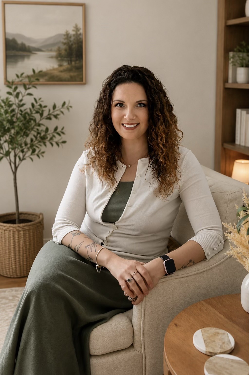 Julie Landers therapist portrait – Master’s level counselor specializing in anxiety, grief, women’s mental health, and life transitions